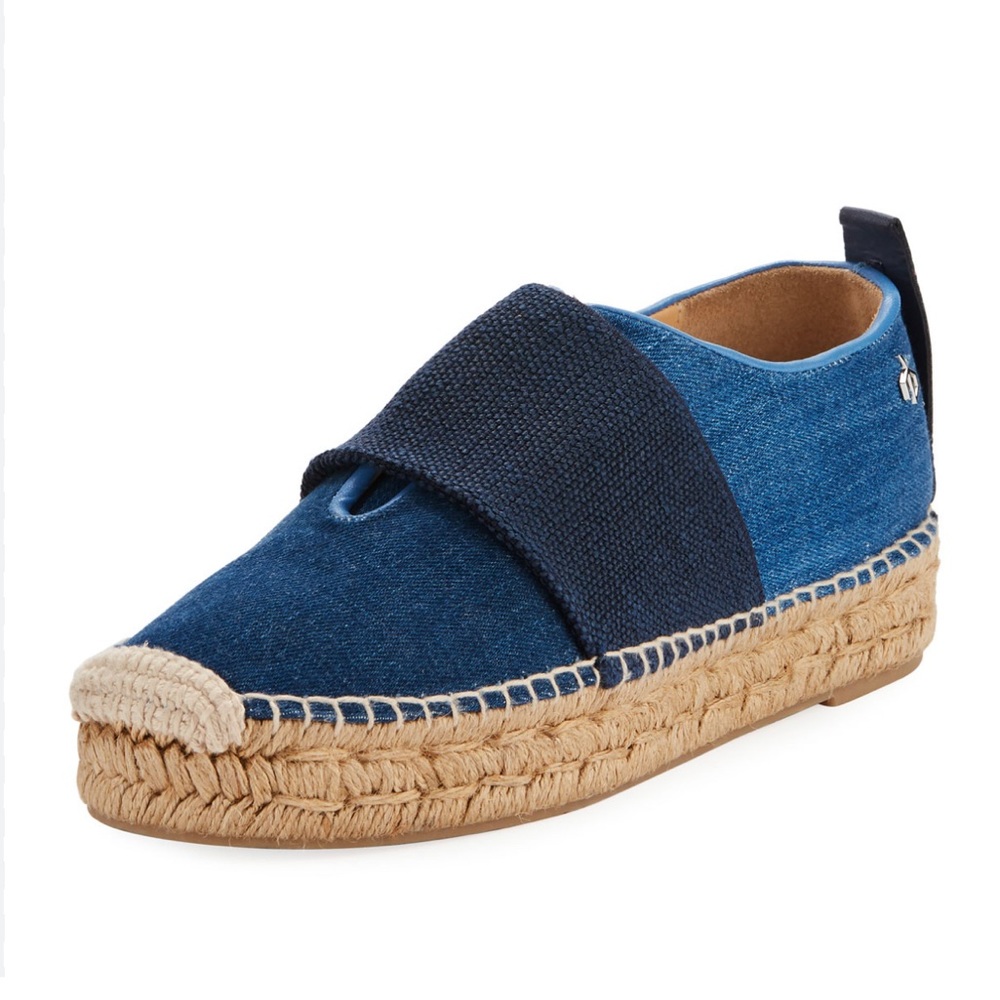 rag & bone Blue Denim Espadrille Slip-On